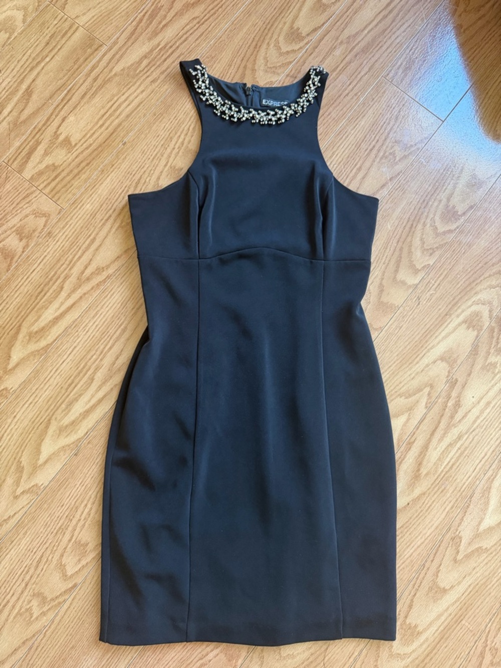 Express Black  Jewel Neck Sheath Dress